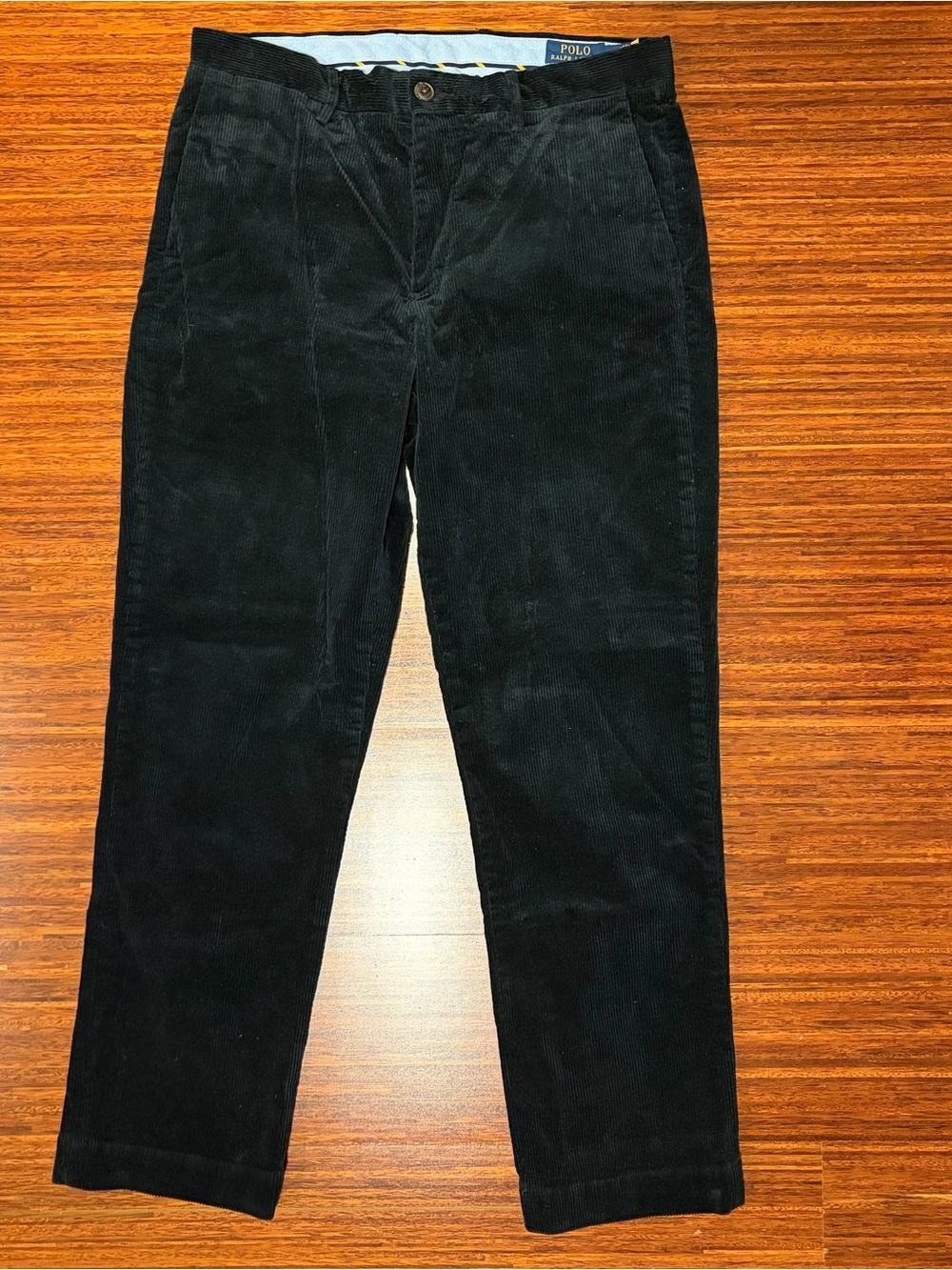 Polo Ralph Lauren Navy Blue Wide Wale Corduroy Pants 32x30 Stretch Classic Fit